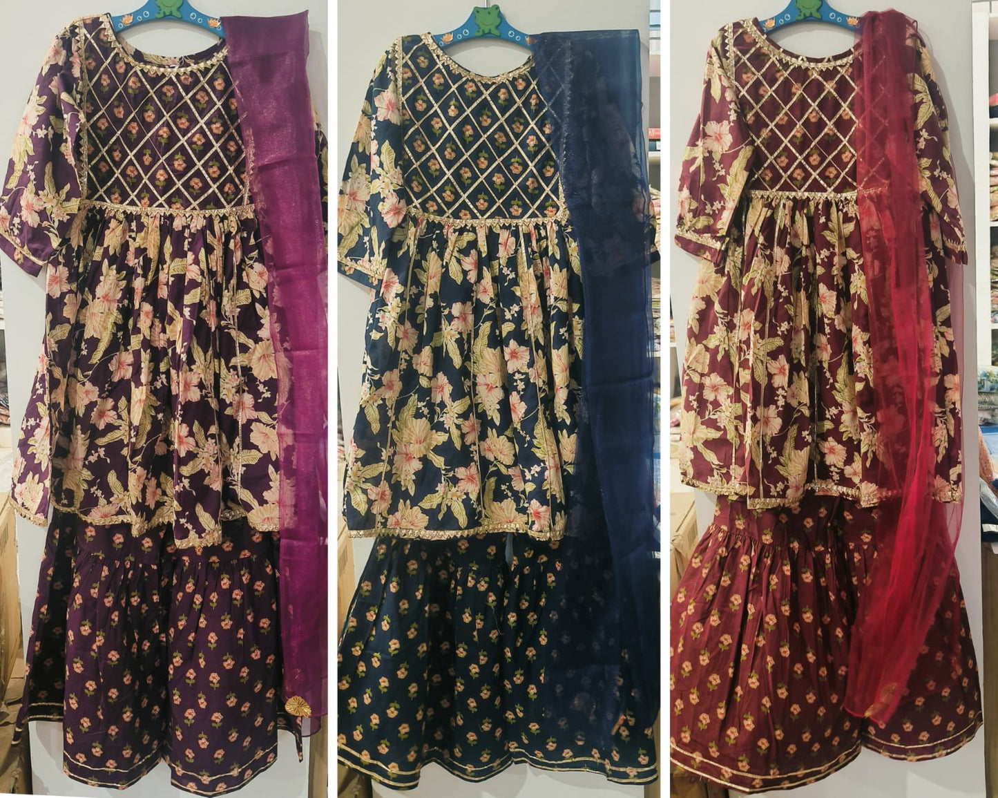 COTTON KURTI SHARARA AND DUPATTA SET⭐⭐