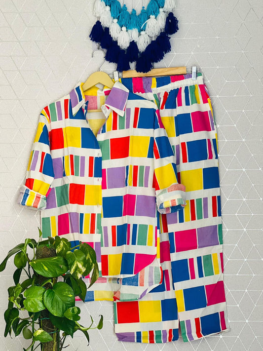 Cotton printed co-ord set in attractive shades