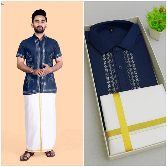 NEW LUNCHING PARTY WEAR MEN’S SHIRT With Dhoti