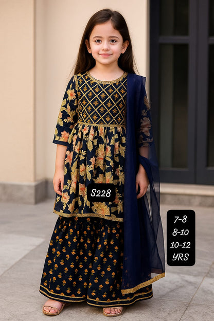 COTTON KURTI SHARARA AND DUPATTA SET⭐⭐