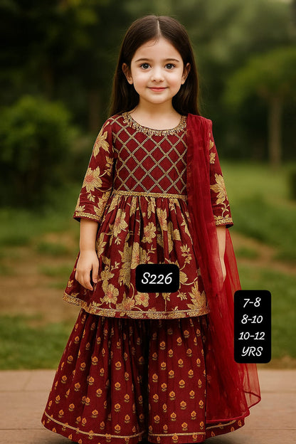 COTTON KURTI SHARARA AND DUPATTA SET⭐⭐