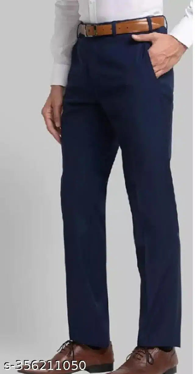 Pantalón de algodón para hombre (azul marino, talla 28) 