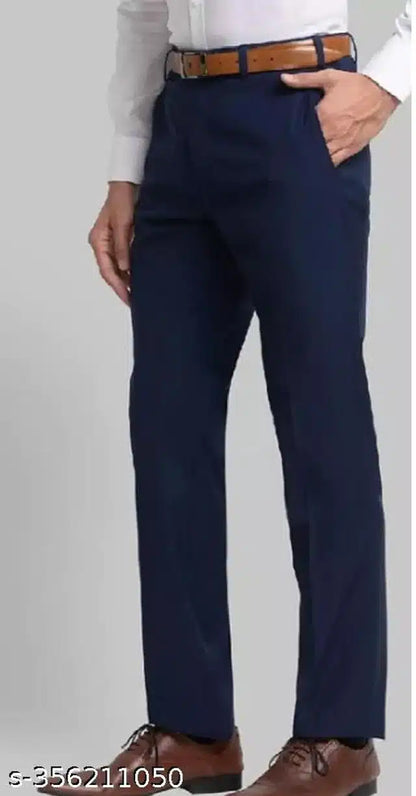 Pantalón de algodón para hombre (azul marino, talla 28) 